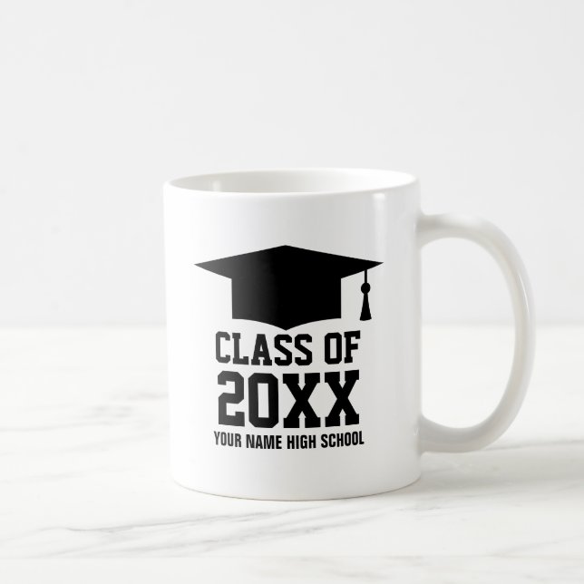 Custom class of year graduation party 2025 coffee mug (Right)