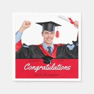 Custom Class Photo School Graduation Napkin