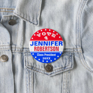 Custom Class President Election Template 7.5 Cm Round Badge