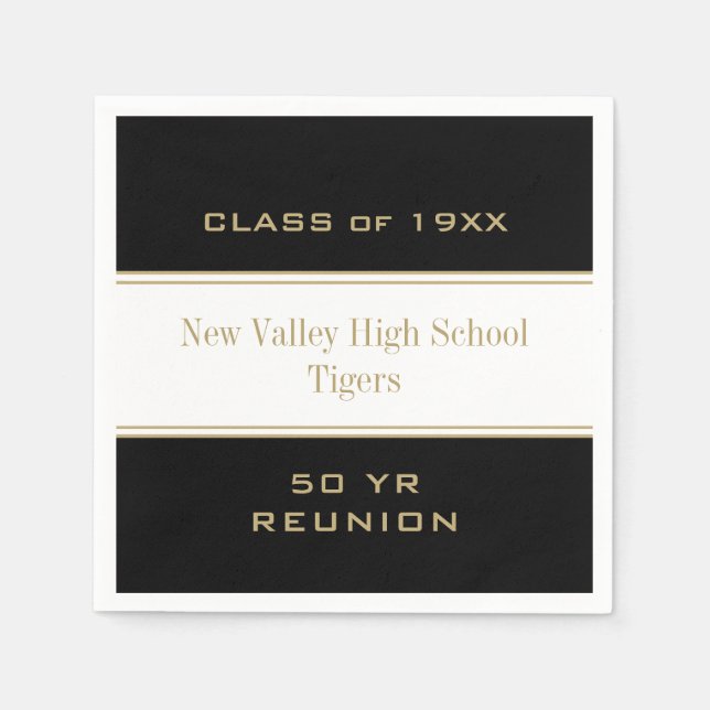 Custom Class Reunion partytime Paper Napkin (Front)