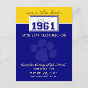 :custom Class Reunion Save-the-Date Announcement