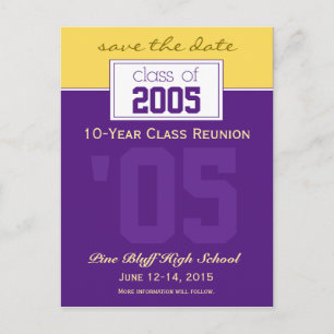Custom Class Reunion Save-the-Date Announcement