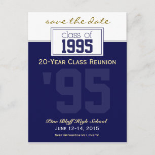 Custom Class Reunion Save-the-Date Announcement