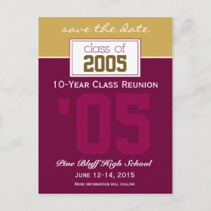 Custom Class Reunion Save-the-Date Announcement Postcard