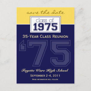 :custom: Class Reunion Save-the-Date Announcement Postcard
