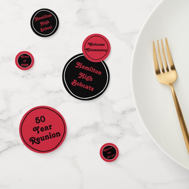 Custom class reunion table confetti!! confetti (Group)