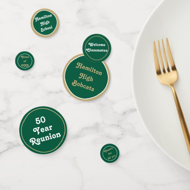Custom class reunion table confetti!! confetti (Group)