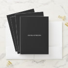 Custom Classic Black Pocket Folder