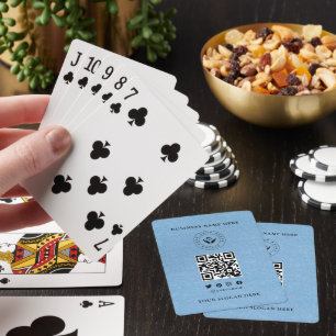 Custom Classic Business Logo & QR Code Playing Cards