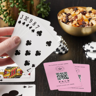 Custom Classic Business Logo & QR Code Playing Cards