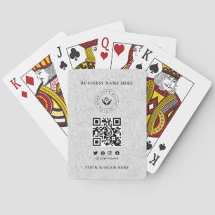 Custom Classic Business Logo & QR Code Playing Cards