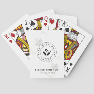 Custom Classic Business Logo & QR Code Playing Cards