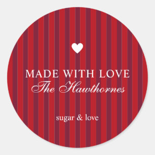 Custom Classic Made With Love Round Sticker