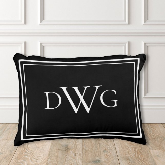 Custom Classic Monogram Initial Name Decorative Cushion (Creator Uploaded)