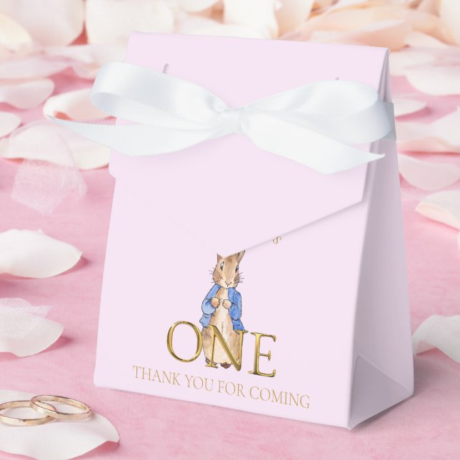 Custom Classic Rabbit First birthday Favour Box (Wedding)