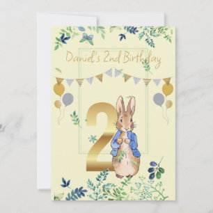 Custom Classic rabbit in blue jacket Invitation