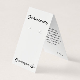 Custom Classic Self-Stand Earring Display Cards