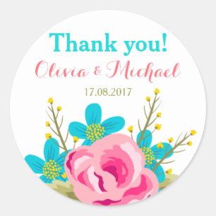 Custom classic sticker with flowers