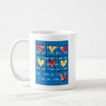 Custom, Classic, White Mug "I Love You"<br><div class="desc">Hand drawn, cartoon style, "I LOVE YOU" mug. To personalise, delete wording and replace with your own. Choose a font size, style, and colour to write your message to your special someone for your special celebration. Price may change if you select a different size mug. Enjoy! Thanks for stopping and...</div>