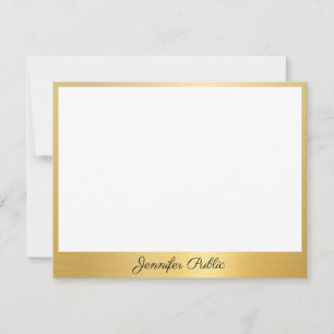 Custom Classy Handwritten Script Gold Elegant Card