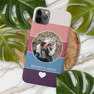 Custom Classy Romantic Love Heart And Your Names iPhone 11Pro Max Case
