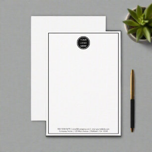 Custom Clean Business Logo Black Border Card