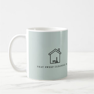 Custom Cleaning Business Logo QR Code Contact Coffee Mug