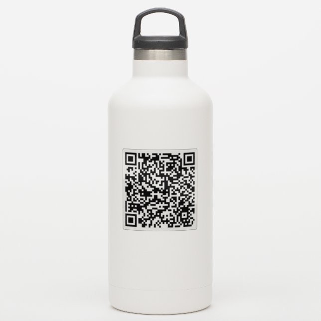 Custom Clear Qr Code Stickers (Waterbottle)