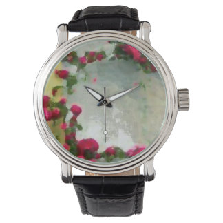 Custom clock flower watch