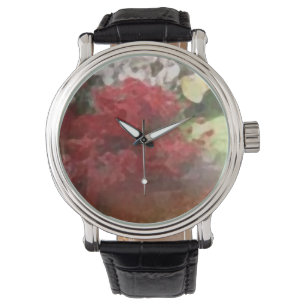 Custom clock flower watch