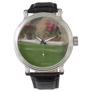 Custom clock flower watch