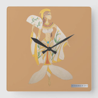 CUSTOM CLOCK- GODDESS#2 SQUARE WALL CLOCK