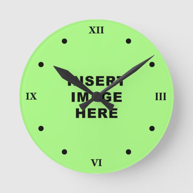 Custom Clock Template Black Roman Numerals (Front)