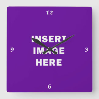 Custom Clock Template White Calligraphy Numbers