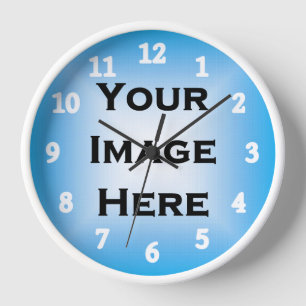Custom Clock With Bold White Numbers