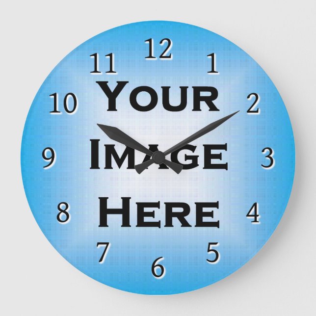 Custom Clock With Thin Black Numbers Drop Shadow (Front)