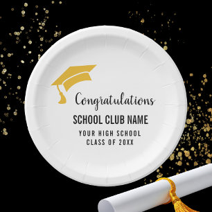 Custom Club Graduation Party Paper Plate