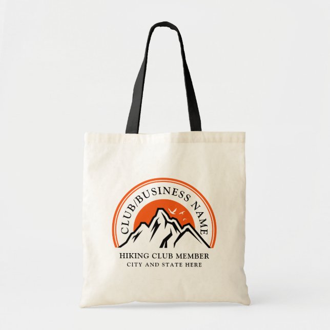 Custom Club Logo DIY Business Name Employees Tote Bag (Front)