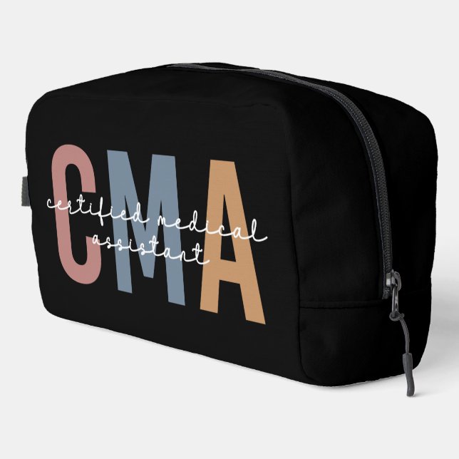 Custom CMA Certified Medical Assistant Dopp Kit (Right Corner)