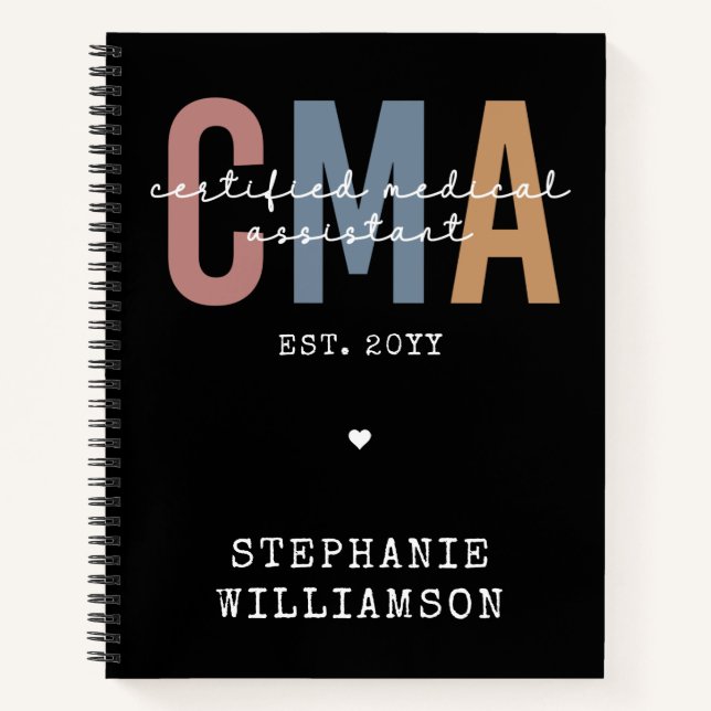 Custom CMA Certified Medical Assistant Notebook (Front)