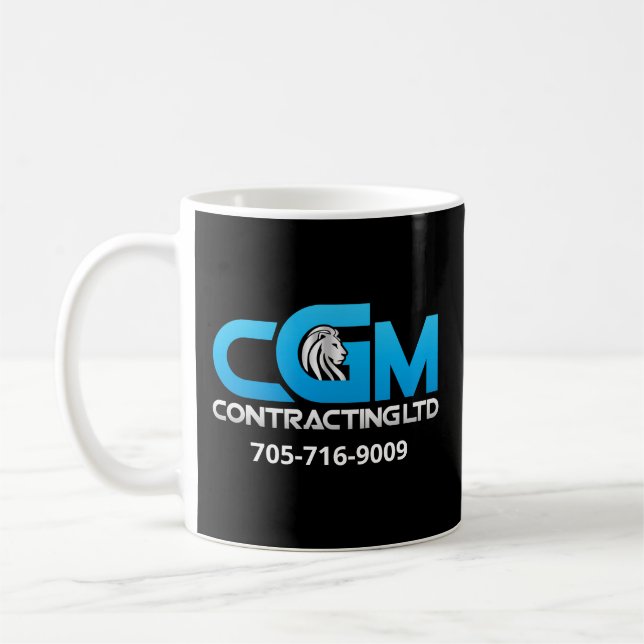 Custom CMG Contracting Ltd Black Mug (Left)