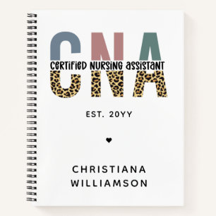 Custom CNA Certified Nursing Assistant Gifts Notebook