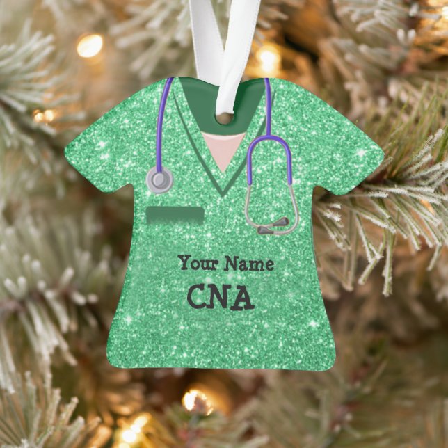 Custom CNA nursing school doctor physician health  Ornament (Tree)