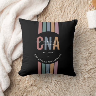 Custom CNA Retro Certified Nursing Assistant Gifts Cushion