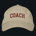 Custom Coach Gift Embroidered Hat<br><div class="desc">Show your appreciation with a custom embroidered “COACH” baseball cap, designed in a bold athletic block style for a classic, sporty look. Easily personalize it using the design tools—change the font, select thread colors, or add a coach’s name or team mascot to make it truly one of a kind. Available...</div>