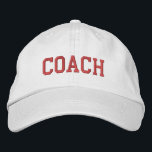 Custom Coach Gift Embroidered Hat<br><div class="desc">Show your appreciation with a custom embroidered “COACH” baseball cap, designed in a bold athletic block style for a classic, sporty look. Easily personalize it using the design tools—change the font, select thread colors, or add a coach’s name or team mascot to make it truly one of a kind. Available...</div>