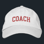 Custom Coach Gift Embroidered Hat<br><div class="desc">Show your appreciation with a custom embroidered “COACH” baseball cap, designed in a bold athletic block style for a classic, sporty look. Easily personalize it using the design tools—change the font, select thread colors, or add a coach’s name or team mascot to make it truly one of a kind. Available...</div>