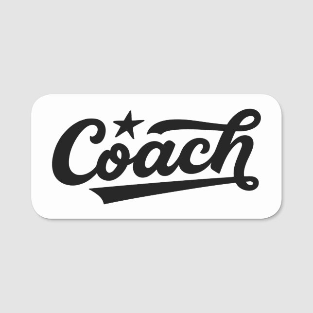 Custom Coach Logo Tag–Personalised Badge (Front)
