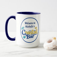 Custom Coastal Bar Azure Retreat Elegant Navy