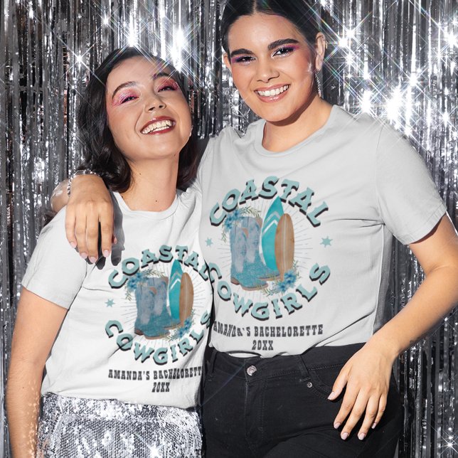 Custom Coastal Cowgirls Bachelorette Weekend T-Shirt (Custom Coastal Cowgirls Bachelorette Weekend T-Shirt
)